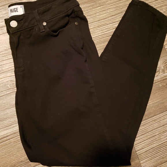 Sz 28 PAIGE black ultra skinny jeans - Picture 1 of 3